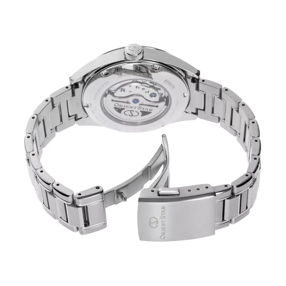 Orient Star RE-BX0002S00B white dial 40mm stainless steel automatic mens watch side view