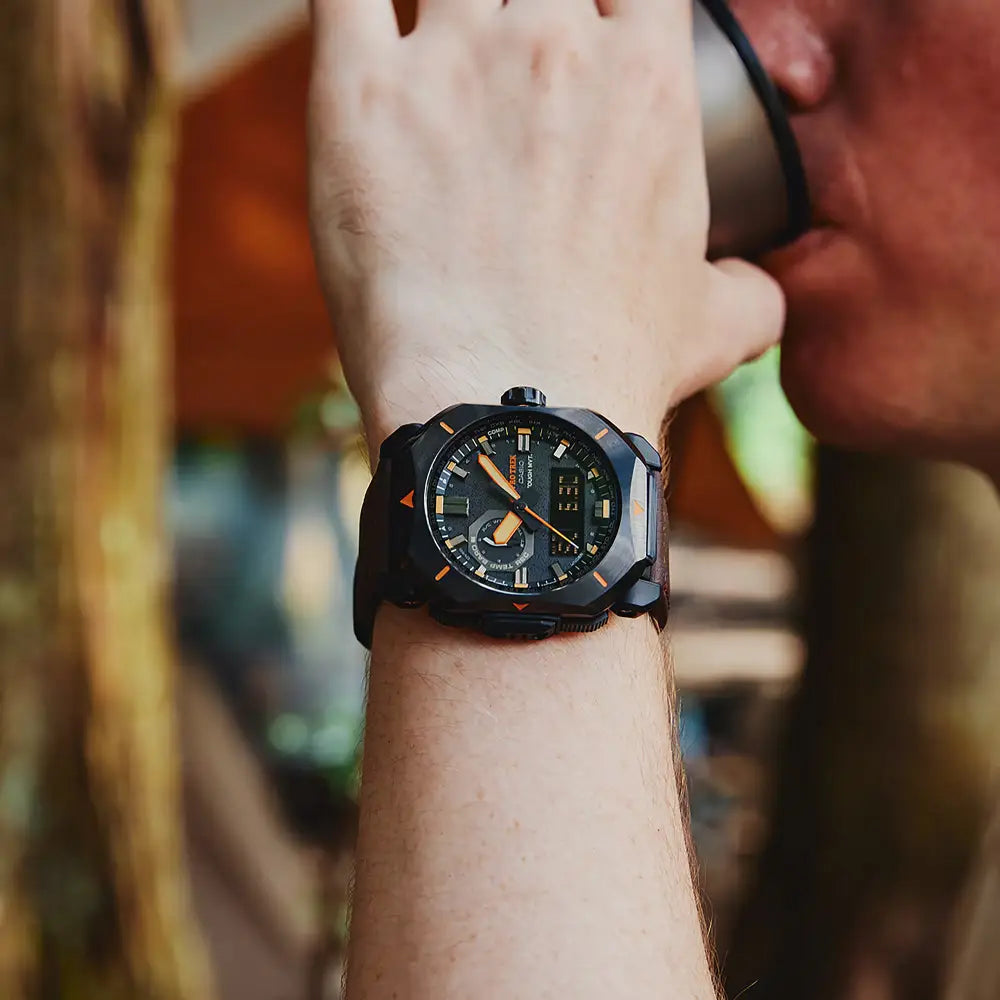 Casio Pro Trek PRW-6900YL-5PR "Bushcraft" Brown Leather Strap 44.8mm Men's Watch