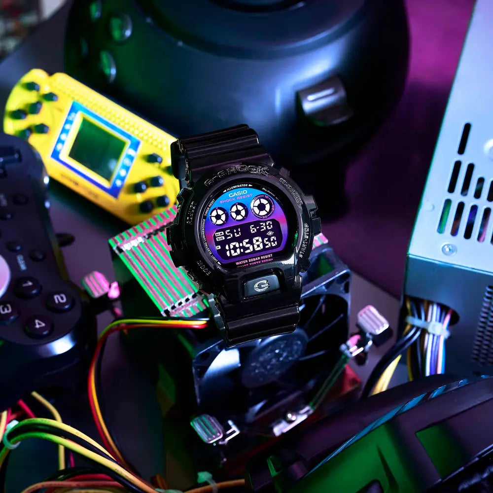 Casio G Shock DW-6900RGB-1E Digital "Virtual Rainbow" Multi-Color Dial Resin Strap Men's Watch