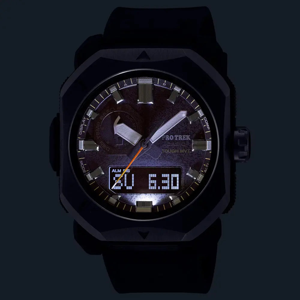 Casio Pro Trek PRW-6900Y-1PR "Bushcraft" Solar Triple Sensor Grey Dial Resin Strap Men's Watch