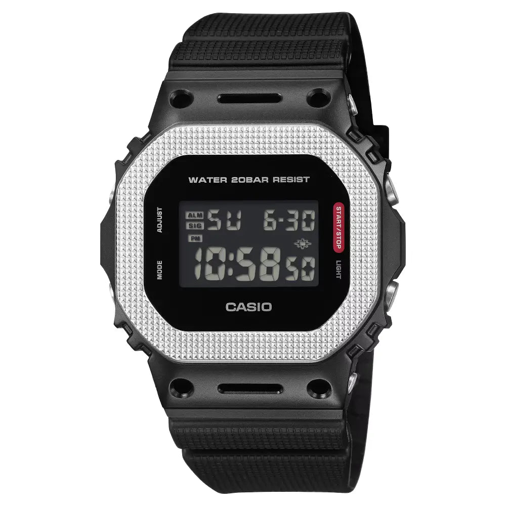 Casio G-Shock "Modern Industrial" Metal Covered GM-5600BM-1PR Black Dial 43.2mm Resin Strap Unisex Watch