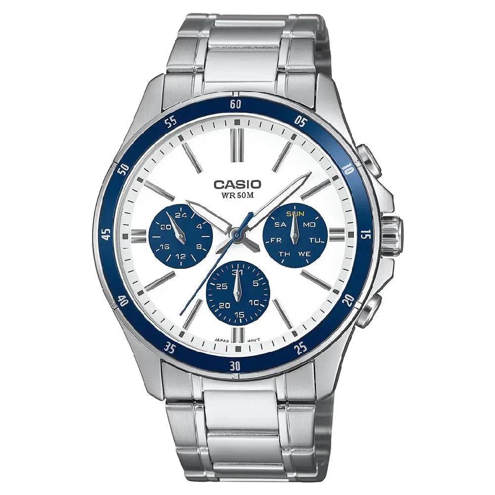 Casio Collection Analog MTP-1374D-7A2VDF White Dial Stainless Steel Men's Watch