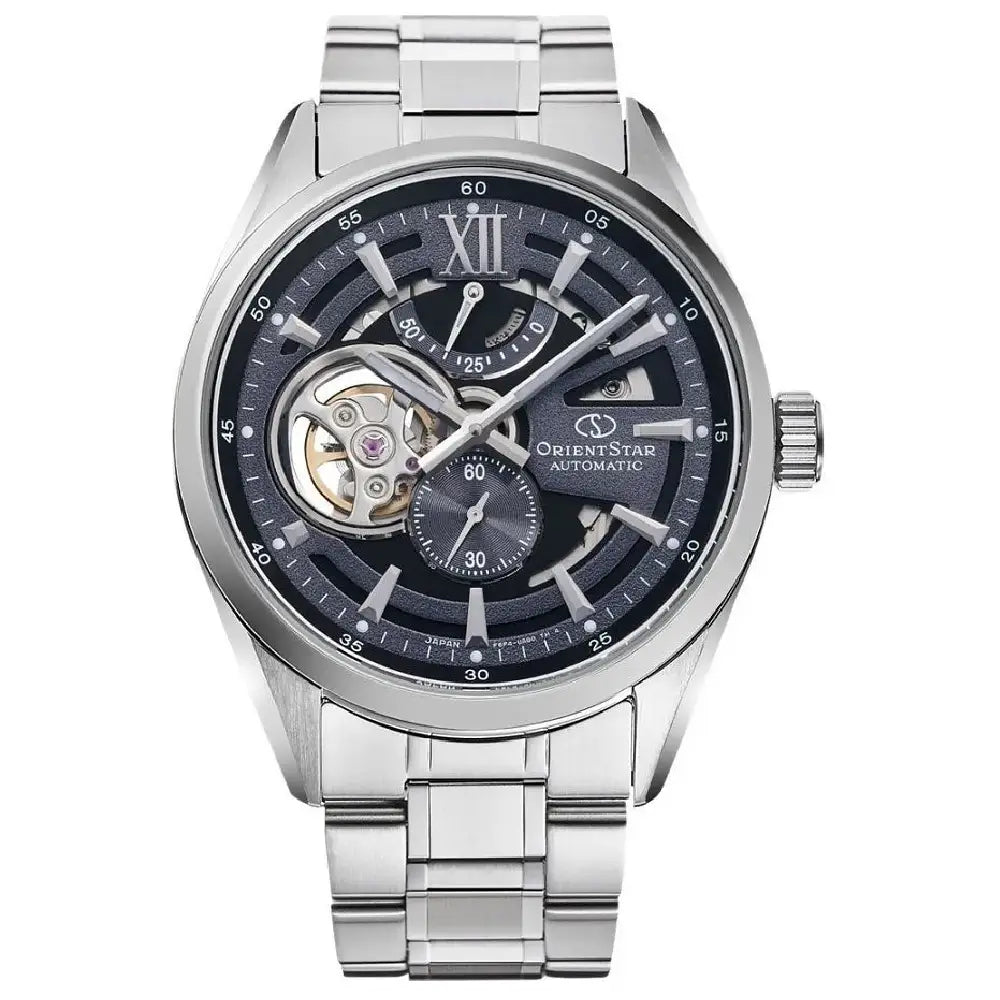 Orient Star RE-AV0138V00B Modern Skeleton men's watch blue dial stainless steel