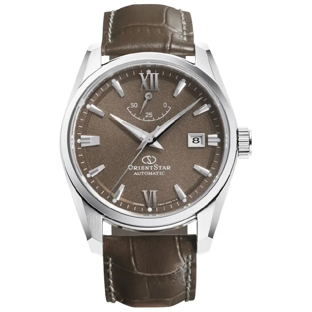 Orient Star RE-AU0113Y00B men's watch brown dial leather strap