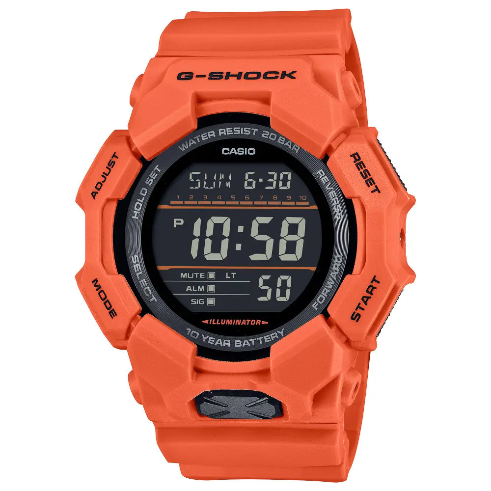 Casio G Shock GD-010-4E Digital Black Dial Resin Strap Men's Watch