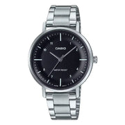 Casio Enticer Ladies Analog LTP-VT03D-1BDF Black Dial Stainless Steel Women's Watch
