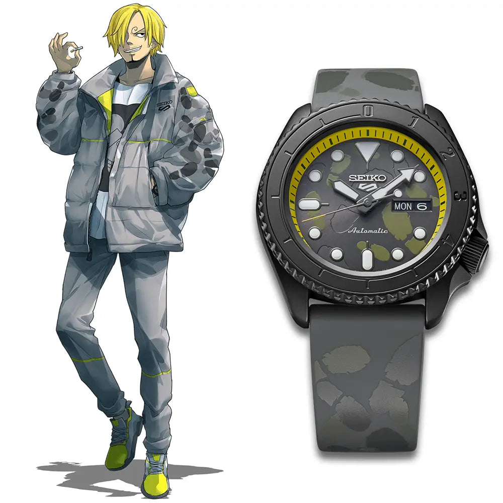Seiko 5 Sports SRPH69K1 One Piece Sanji Limited Edition Men's Watch