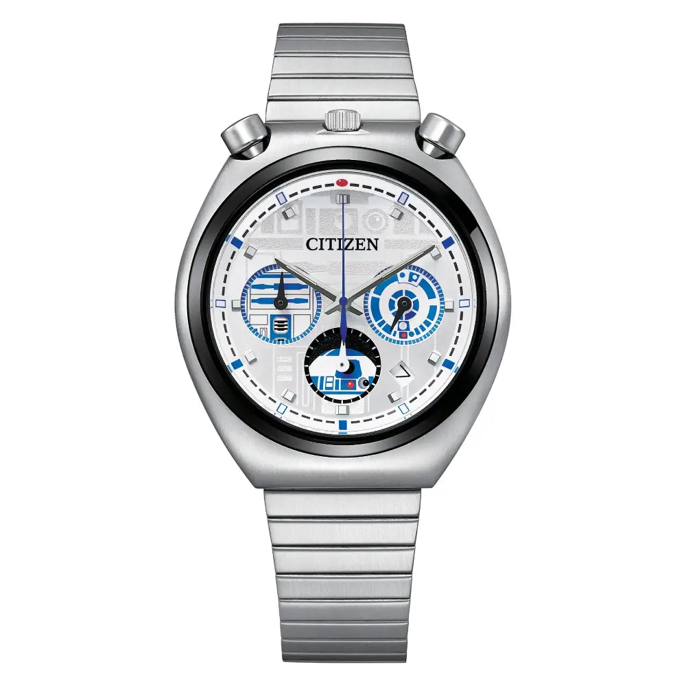 Citizen AN3666-51A Star Wars "R2-D2" Limited Edition (600 pcs) Quartz Chronograph Silver Dial 38mm Stainless Steel Unisex Watch