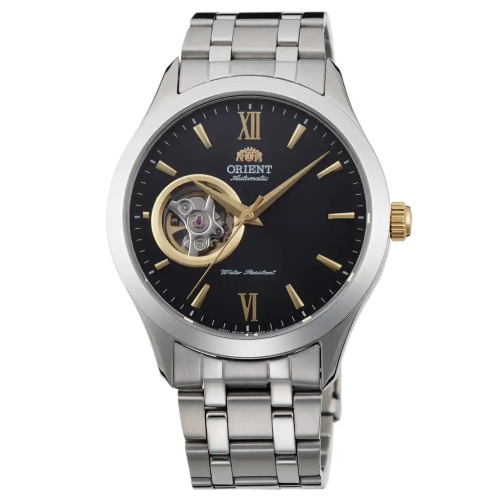Orient Open Heart TAG03002B Automatic Black Dial Stainless Steel Men's Watch
