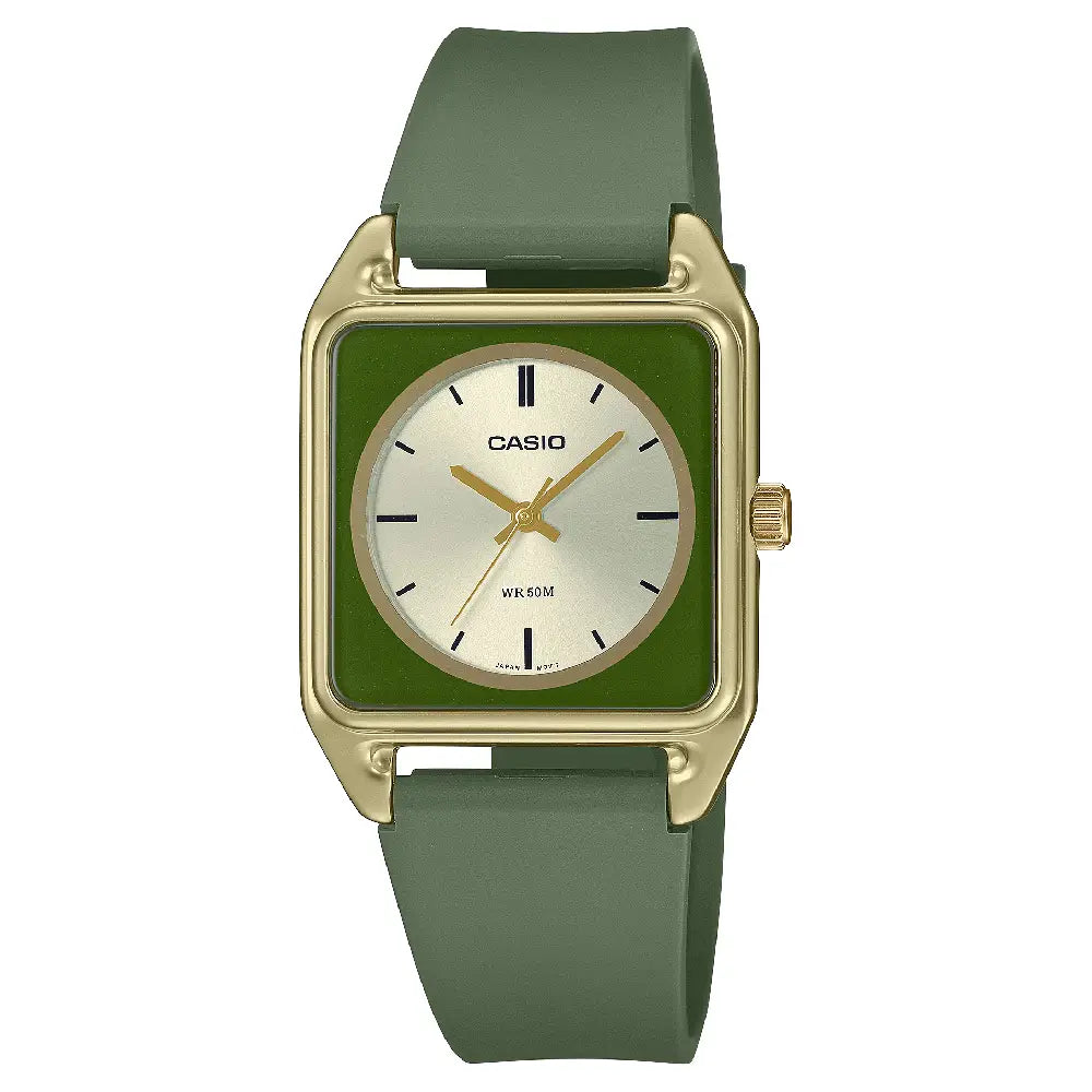 Casio Collection Analog MTP-B170-3EVDF Green Dial Resin Strap Men's Watch