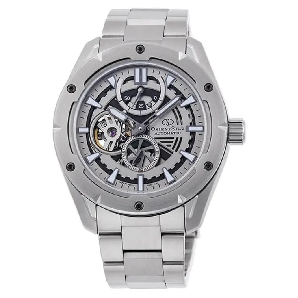 Orient Star RE-AV0A02S Sports Avant-Garde Skeleton Automatic Silver Dial 42.6mm Stainless Steel Men's Watch