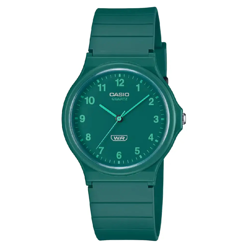 Casio Collection Analog MQ-24B-3BDF Green Dial Resin Strap Unisex Watch