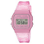 Casio Vintage Digital F-91WS-4DF Pink Transparent Dial Resin Strap Unisex Watch