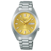 Seiko 5 Sports SRPL59 SNXS Re-Interpretation gold dial automatic 37.4mm stainless steel men’s watch