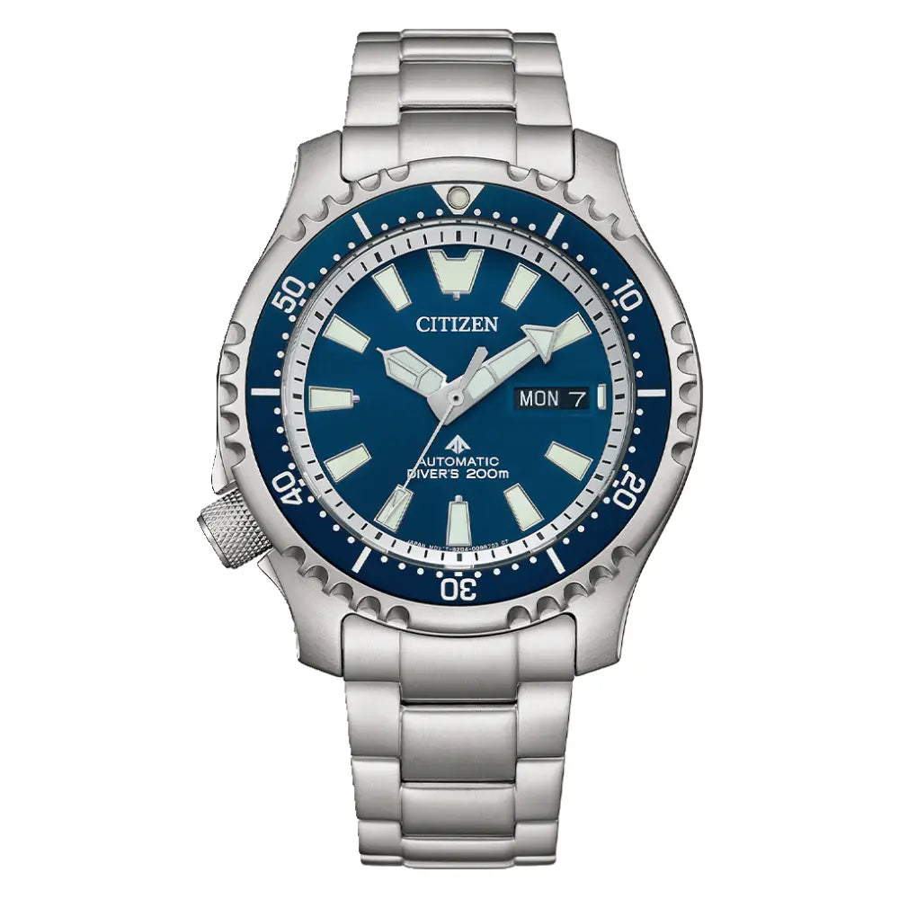 Citizen Promaster NY0161-63L Automatic Marine Diver Limited Edition "Fugu" Blue Dial 42mm Stainless Steel + Polyurethane Men's Watch