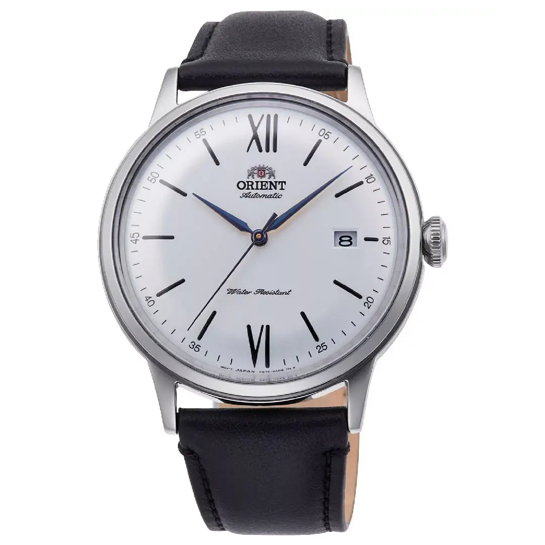 Orient Bambino RA-AC0022 Automatic Classic Silver Dial Leather Strap Men's Watch