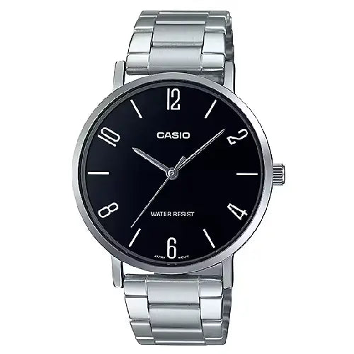 Casio Analog MTP-VT01D-1B2UDF Black Dial Stainless Steel Men's Watch