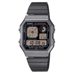 Casio Vintage Digital A130WEGG-1ADF Black Dial Stainless Steel Unisex Watch