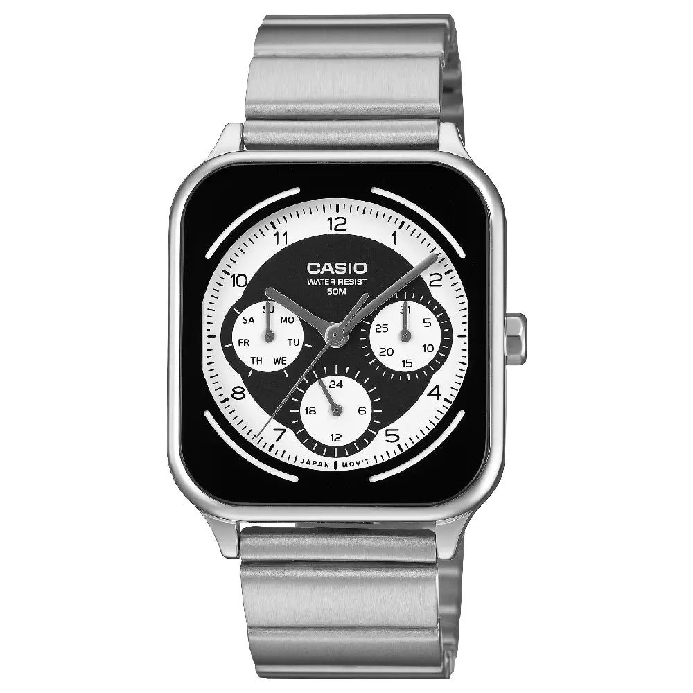 Casio Classic Analog Multi-Dial MTP-M307D-1B Black Dial Stainless Steel Men's Watch