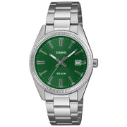 Casio Enticer Quartz Fluted 35mm UTP-1302PD-3A1VDF Green Dial Stainless Steel Unisex Watch