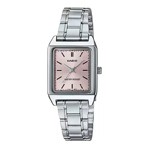 Casio Enticer Ladies Analog LTP-V007D-4EUDF Pink Dial Stainless Steel Women's Watch