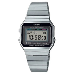 Casio Vintage Digital Slim A700W-1ADF Black Dial 35.5mm Stainless Steel Unisex Watch