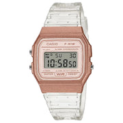 Casio F-91WS-7A3 Crystal Clear unisex digital watch front view