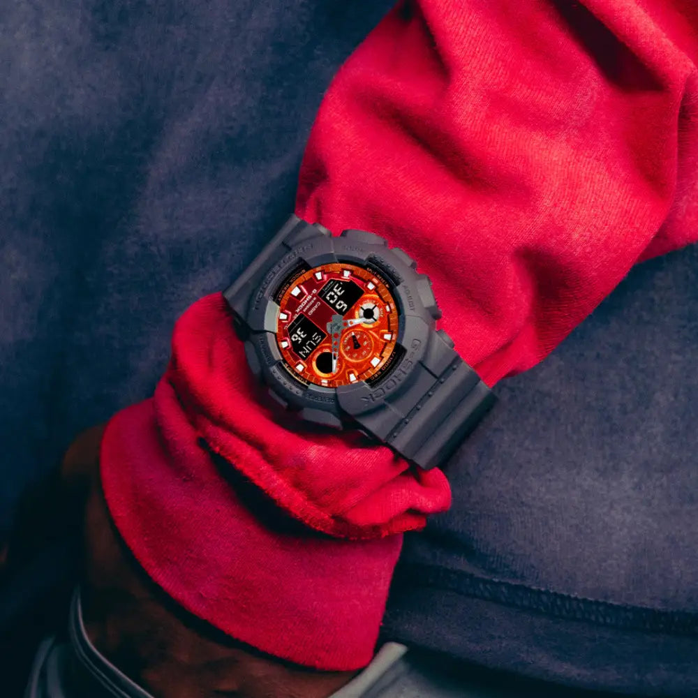 Casio G-Shock Flame Inside GA-100FL-8ADR Men's Watch
