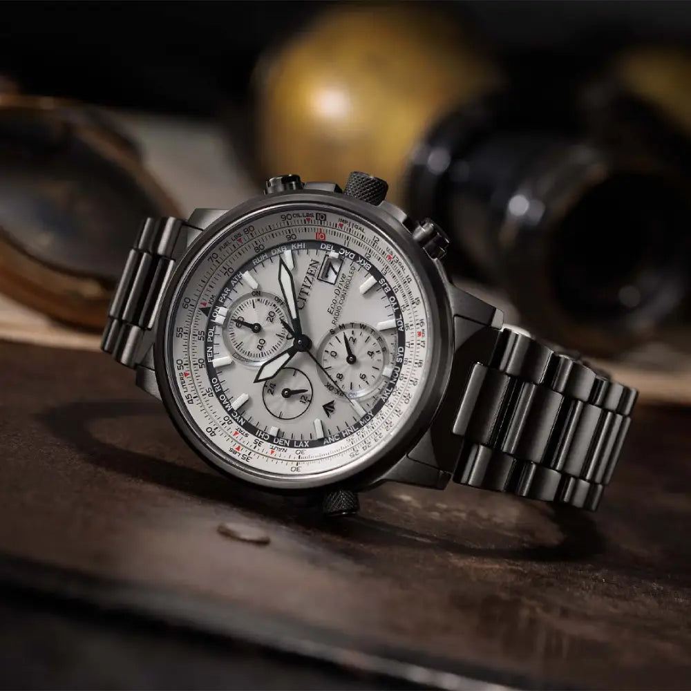 Citizen Eco-Drive AT8304-57A Promaster Navihawk A-T Silver Dial 41mm Stainless Steel Men's Watch