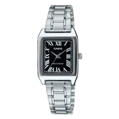 Casio Enticer Ladies Analog LTP-V007D-1BUDF Black Dial Stainless Steel Women's Watch