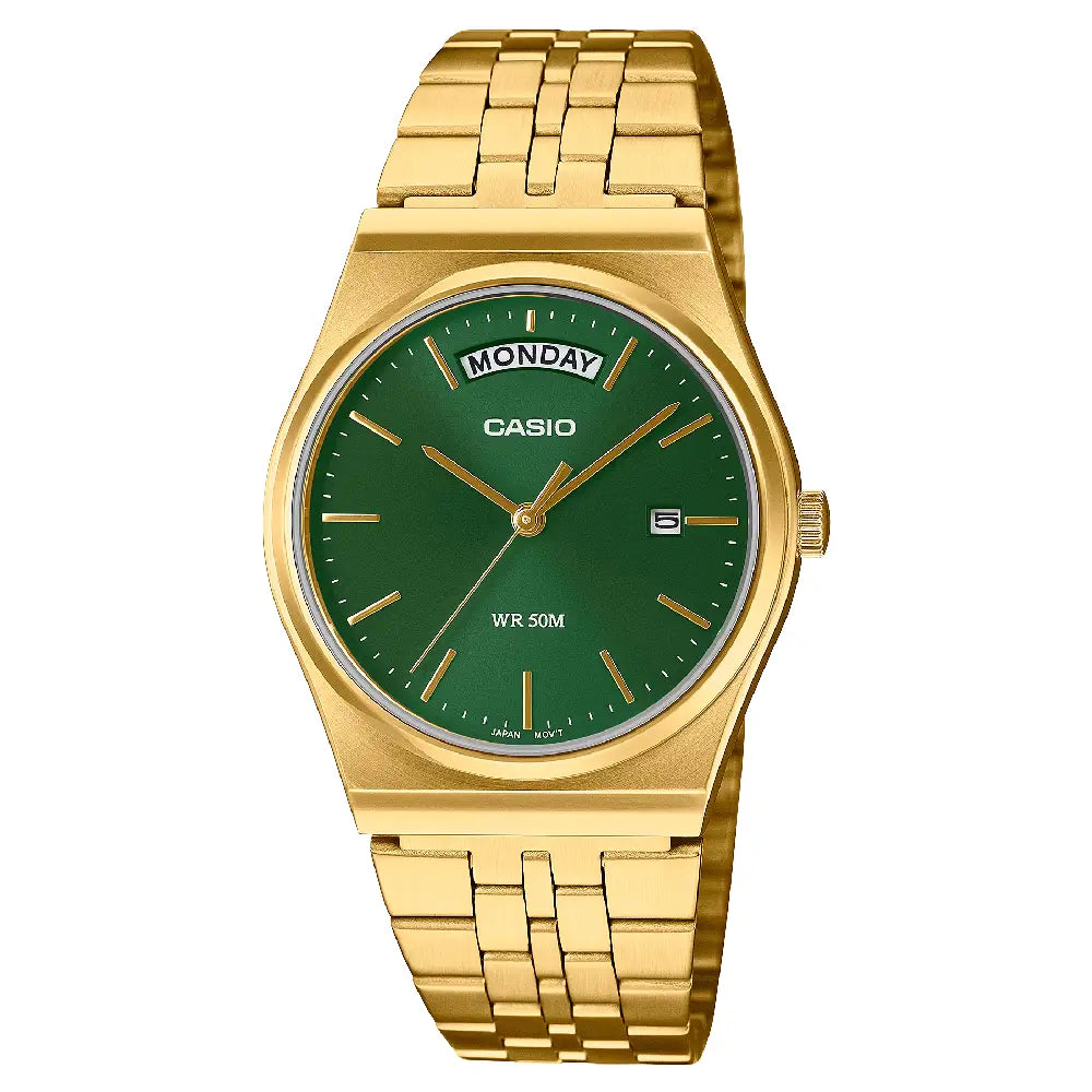 Casio Collection Analog MTP-B146G-3AVDF Green Dial Stainless Steel Men's Watch