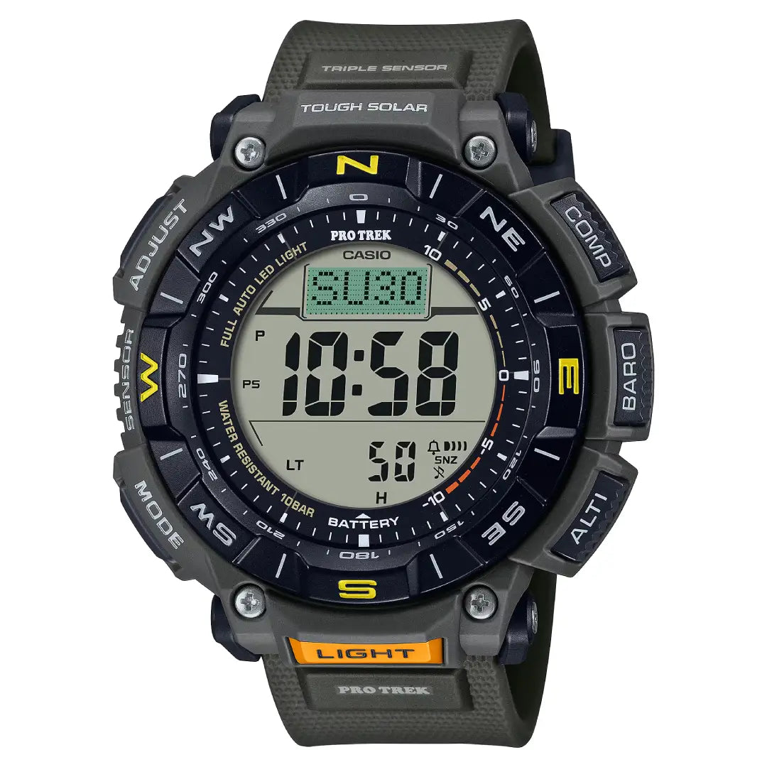 Casio Pro Trek Climber Line PRG-340-3DR Grey Dial Biomass Plastic Strap Men's Watch