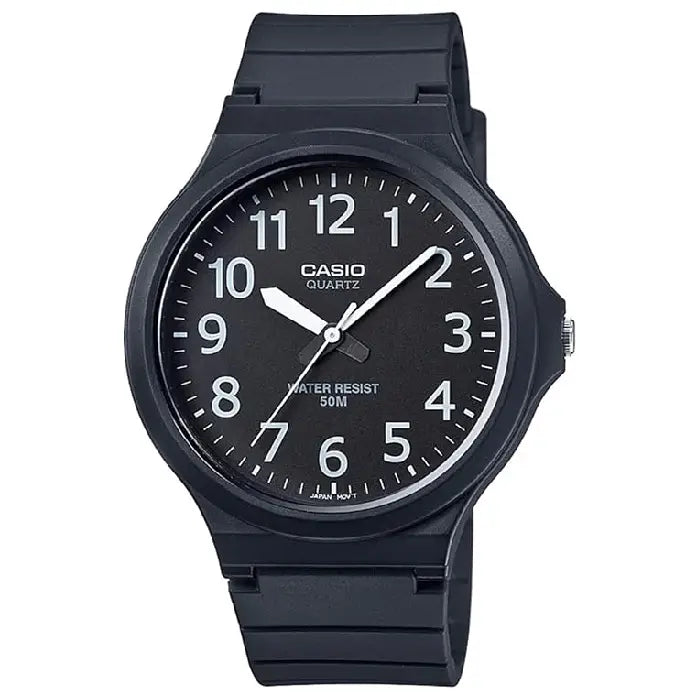 Casio Standard Analog MW-240-1BVDF Black Dial Resin Strap Men's Watch