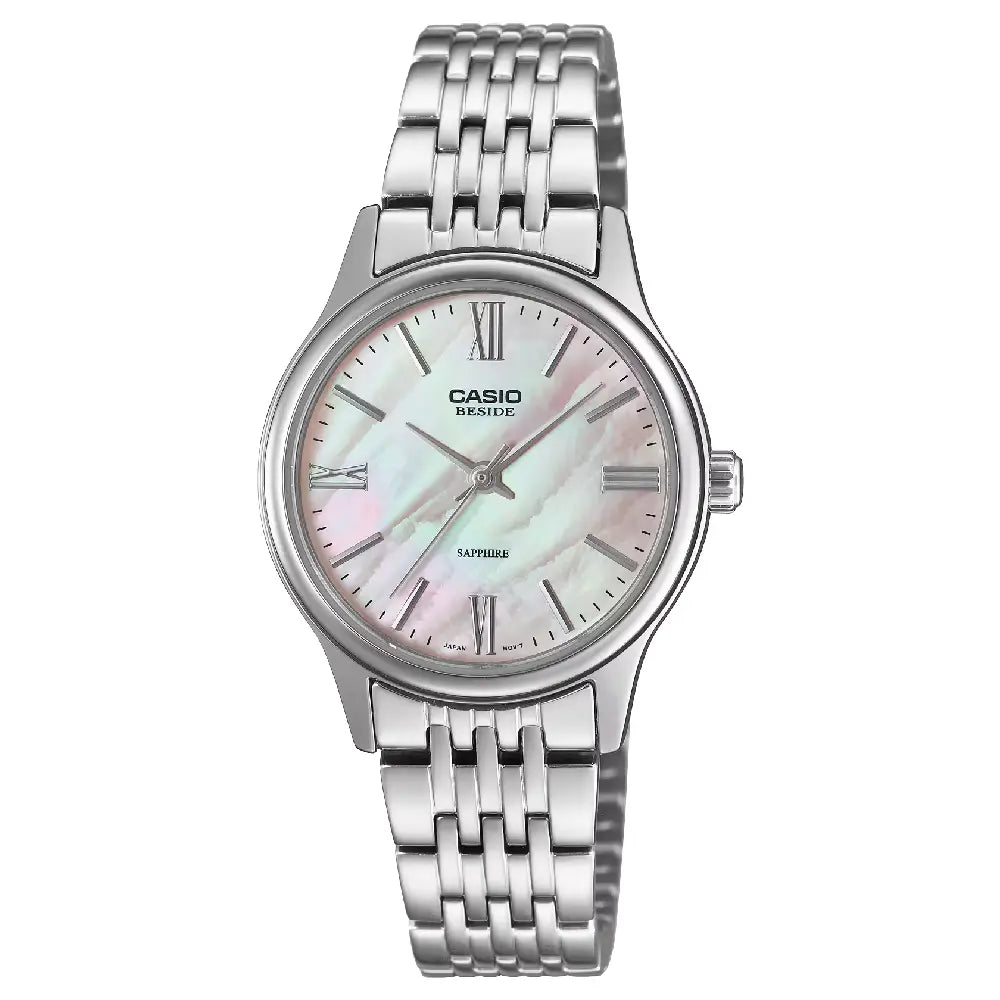 Casio BLS-100DS-4A women’s watch pink mother of pearl dial 28.2mm stainless steel