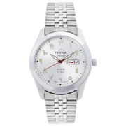 Tristar Classic Automatic BA23WMSSM03 Silver Day-Date Arabic Dial Stainless Steel Men's Watch