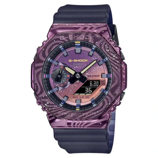 Casio G-Shock Casual GM-2100MWG-1ADR Purple Dial Resin Men's Watch