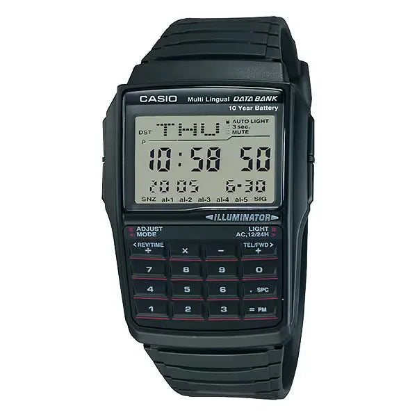 Casio Databank Digital Calculator DBC-32-1ADF Black Dial Resin Strap Men's Watch