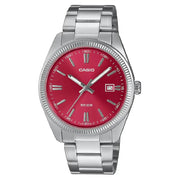 Casio MTP-1302PD-4AVEF red dial stainless steel men’s watch
