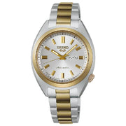 Seiko SRRA012 women’s watch silver dial 32mm two tone stainless steel strap front view