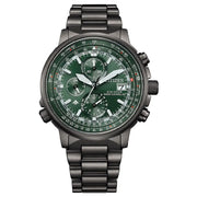 Citizen Promaster AT8304-57W Sky Navihawk green dial 41mm stainless steel men’s watch