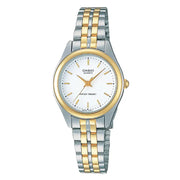 Casio Enticer Ladies Analog LTP-1129G-7AR White Dial Stainless Steel Women's Watch