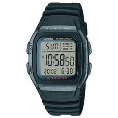 Casio Digital W-96H-1BVDF Black Display Dial Resin Strap Men's Watch
