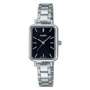 Casio Enticer Ladies Analog LTP-V009D-1EUDF Black Dial Stainless Steel Women's Watch