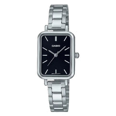 Casio Enticer Ladies Analog LTP-V009D-1EUDF Black Dial Stainless Steel Women's Watch
