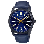 Casio Enticer MTP-VD02BL-2EUDF Date Analog Blue Dial Leather Strap Men's Watch