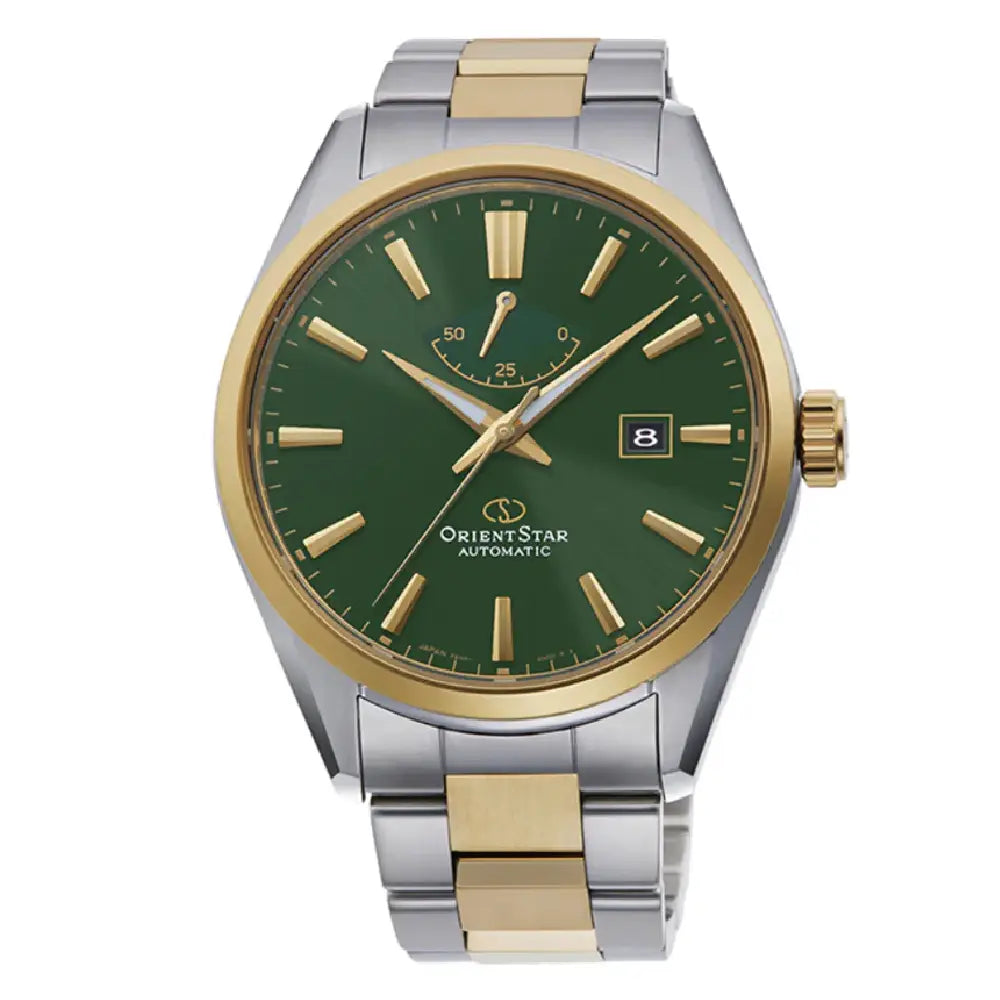 Orient Star RE-AU0405E Contemporary Automatic "Basic Date" Green Dial 42mm Two-Tone Stainless Steel Men's Watch