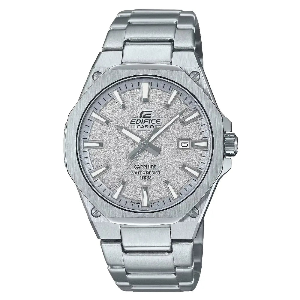 Casio Edifice Slim EFR-S108DE-8A Analog Silver Dial 39.9mm Stainless Steel Men's Watch