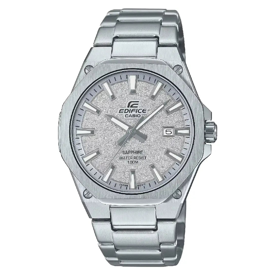 Casio Edifice Slim EFR-S108DE-8A Analog Silver Dial Stainless Steel Men's Watch