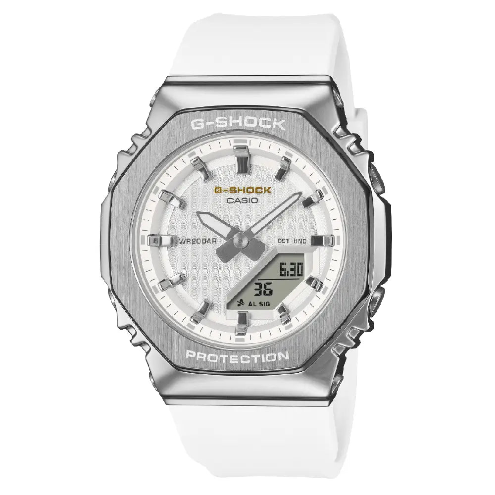 Casio G-Shock "Starry Sky" Limited Edition GM-2110SH-7A White Dial White Resin Strap Men's Watch