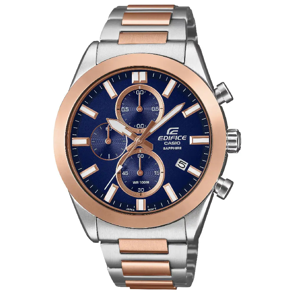 Casio Edifice EFB-710SG-2AV blue dial 41mm stainless steel men's watch